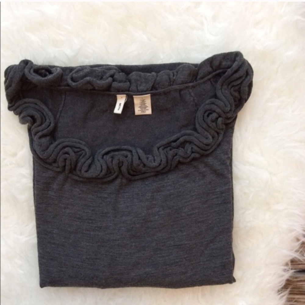 Anthropologie grey wool sweater